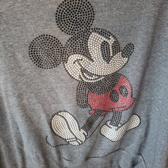 Size Small Women's Sparkly Mickey Mouse Hi-Lo Tee Shirt - Picture 4 of 8
